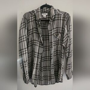 Claiborne BLACK/GREY Buttondown Shirt